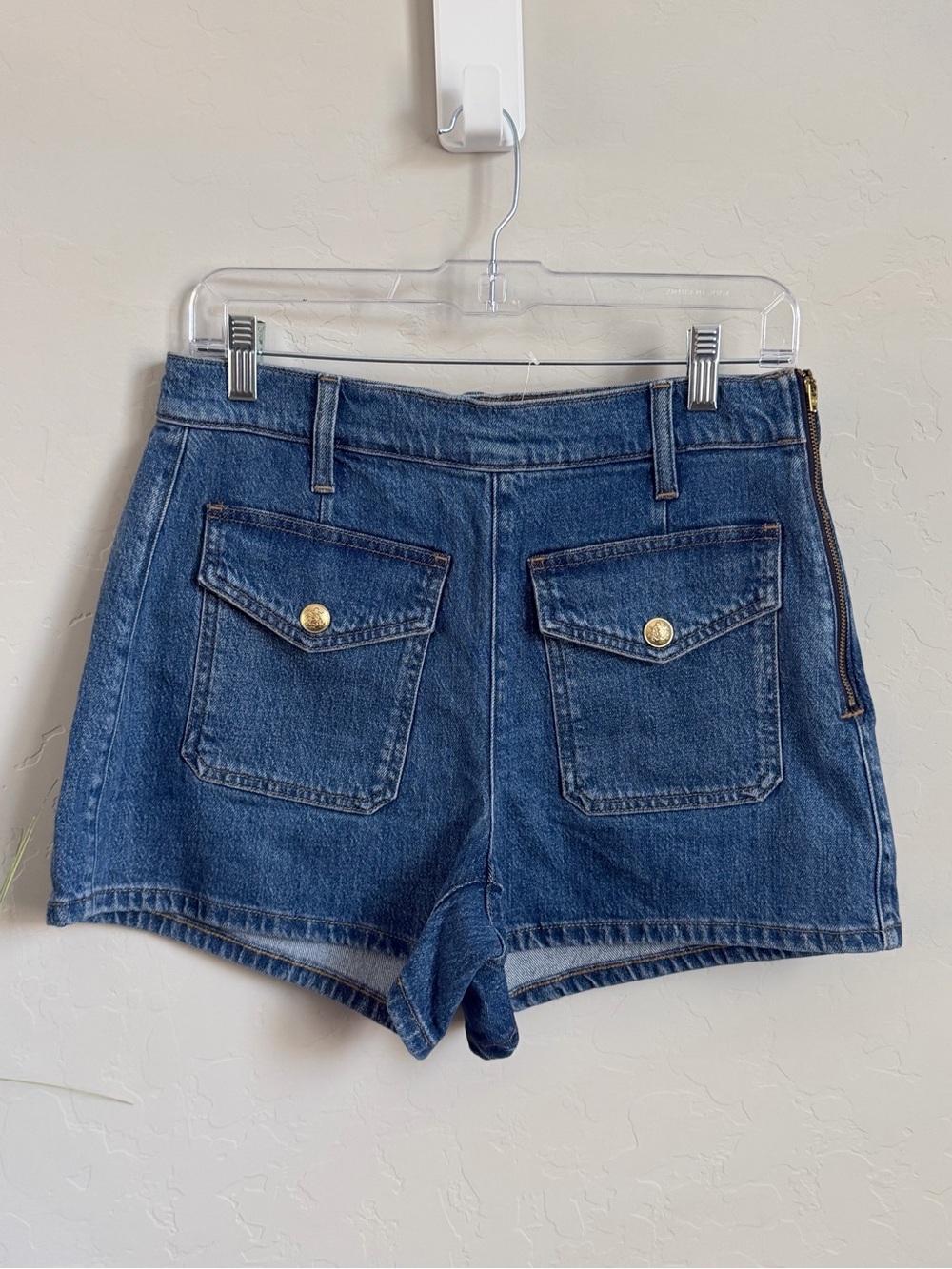 J.Crew Nautical Denim Shorts Gold Crest Buttons NWT 27 - Picture 1 of 10